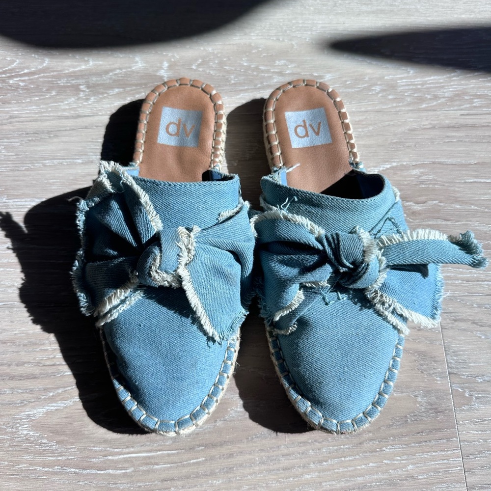 DV by Dolce Vita Women's Denim Bow Mules